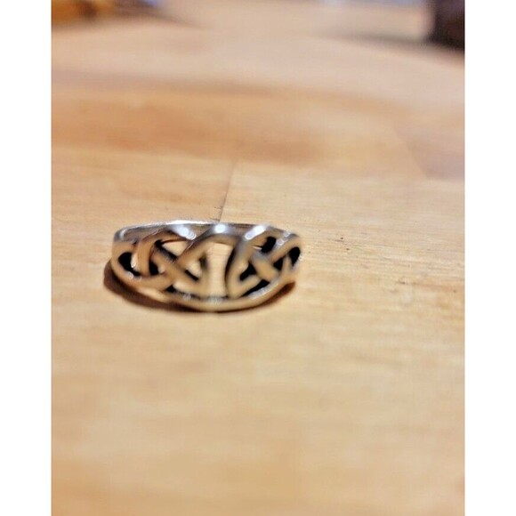 Celtic Knot Sterling Silver Ring Band Artisan Craft Quality Ring sz 6 - Picture 10 of 15